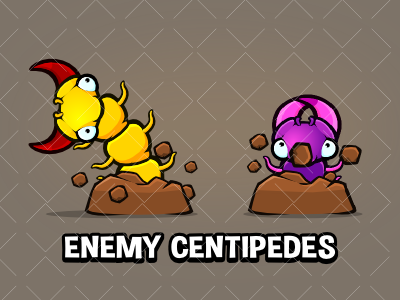 Enemy centipedes 