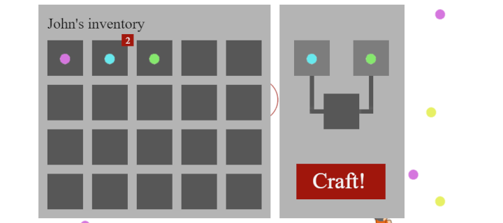 Inventory with crafting 