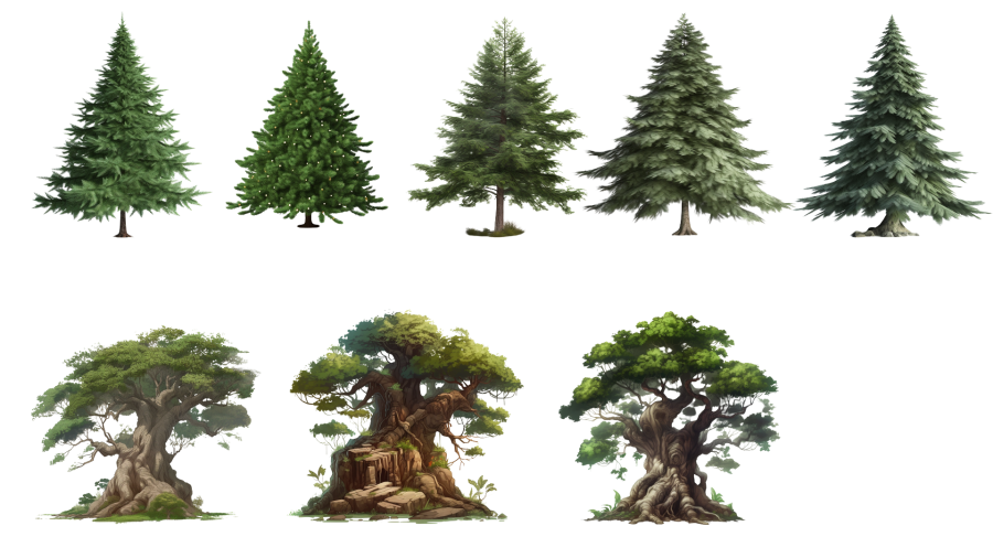 2D realistic Trees 