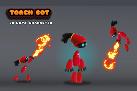 Torch Bot Character 