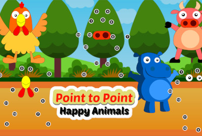 Point to Point - Happy Animals Educational Kids Game 