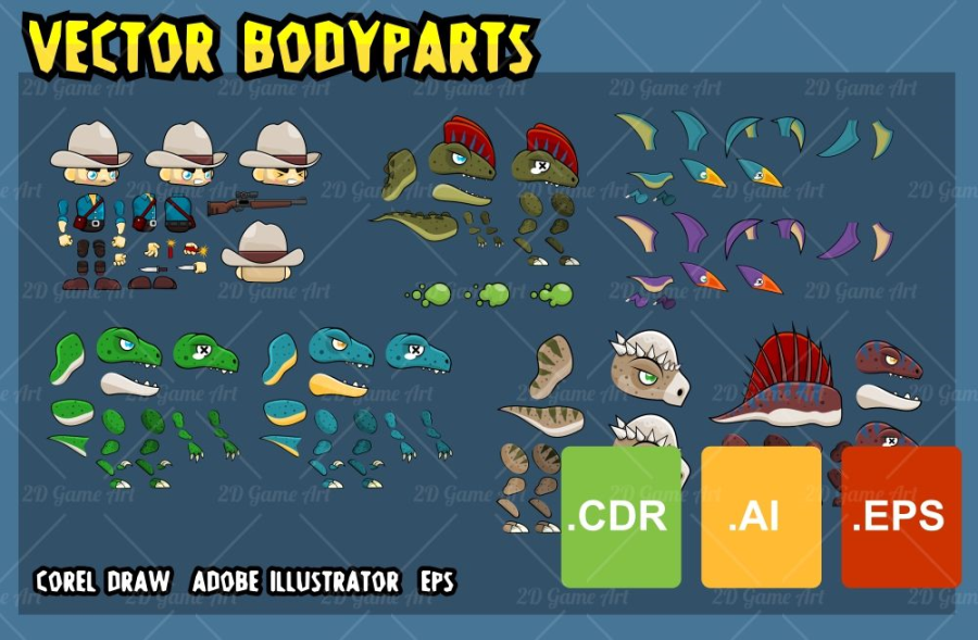 Dinosaur Park - Game Sprites 