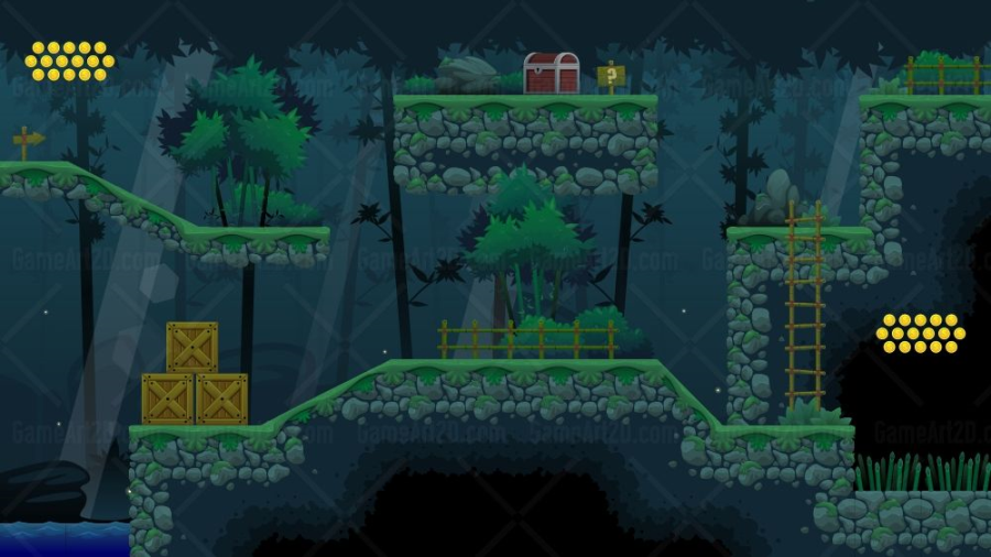 Bamboo Forest - Platformer Tileset 