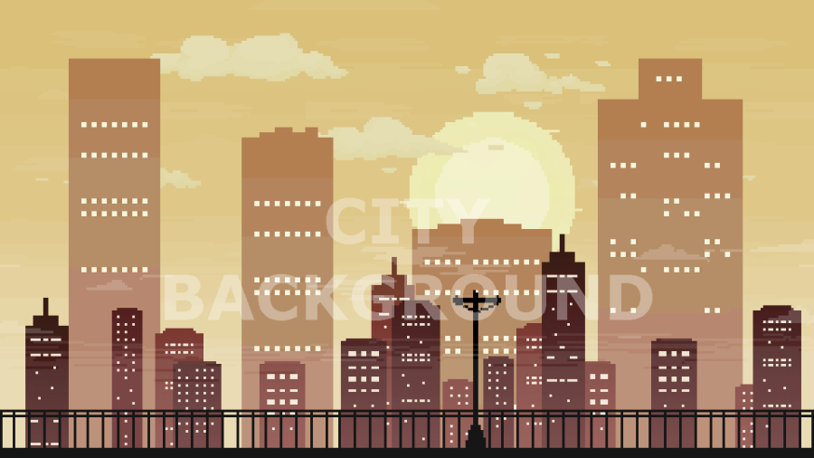 2D Pixel Art City Backgrounds Pack 