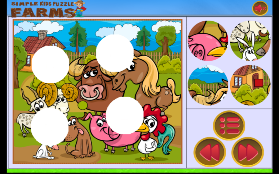 Simple Kids Puzzle – Farms 