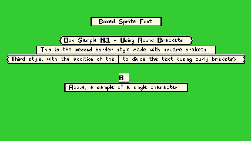 Boxed Sprite Font - Over 2700 colours combinations 