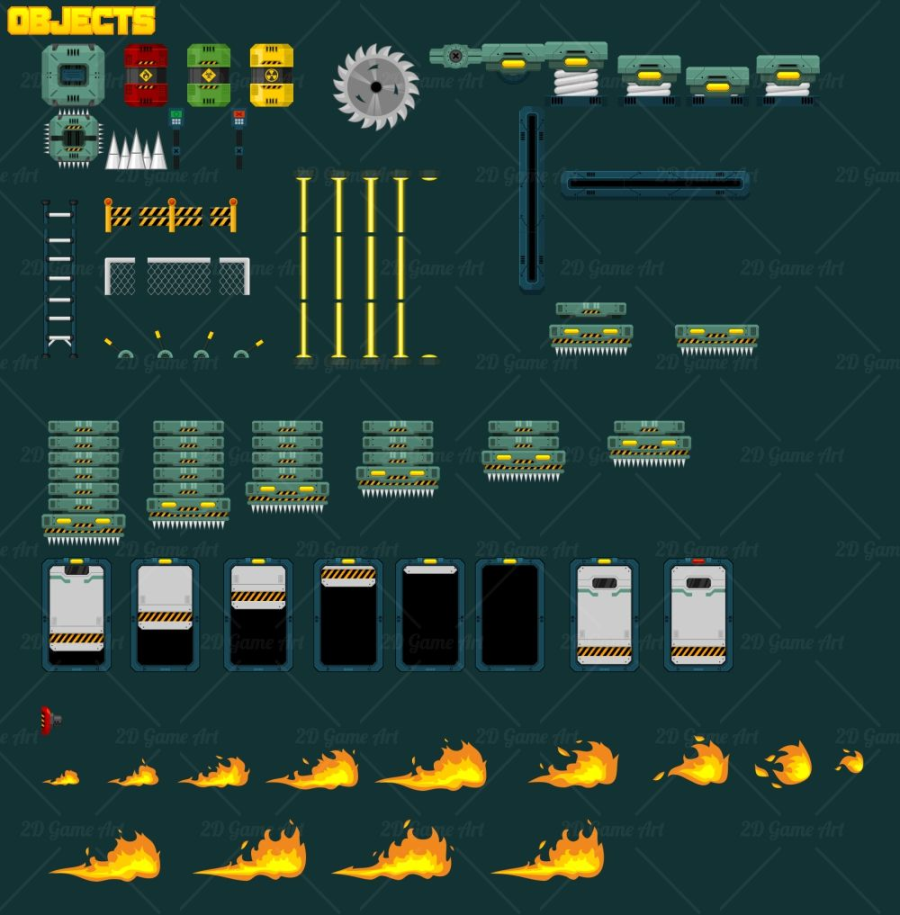 Sci-fi Platformer Tileset 