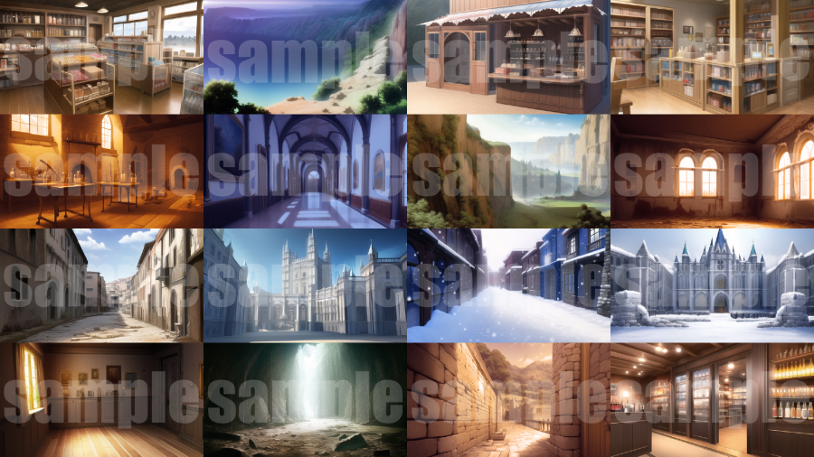 Fantasy Backgrounds 2【Shigural AI Materials】 