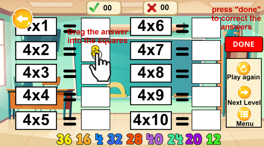 Multiplication Table - Educational Game 