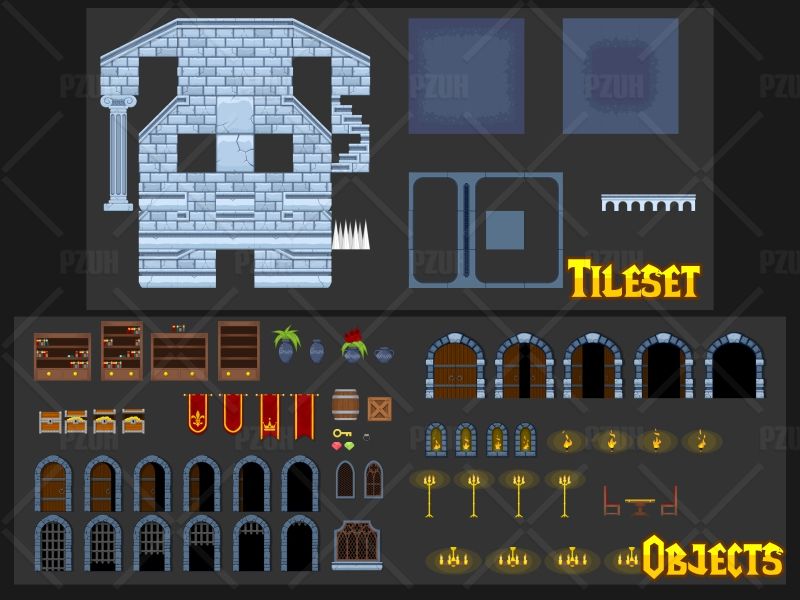 Medieval Castle - Platformer Tileset 