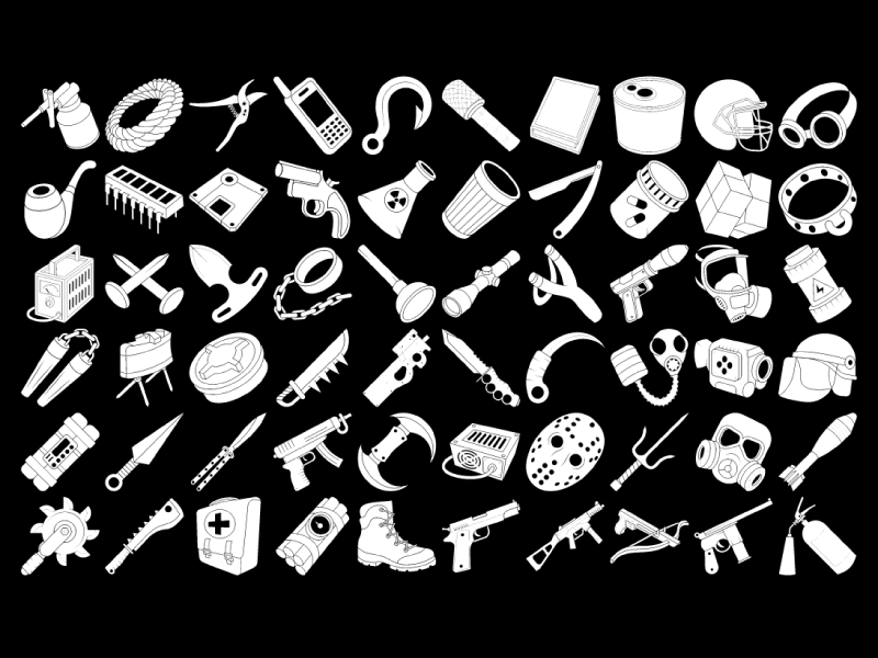 200 Survival Flat Icons 