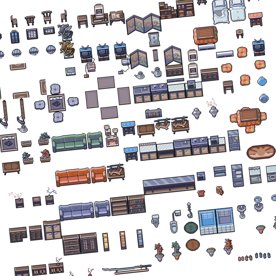 The Japan Collection: Japanese Interior Essentials Game Assets 