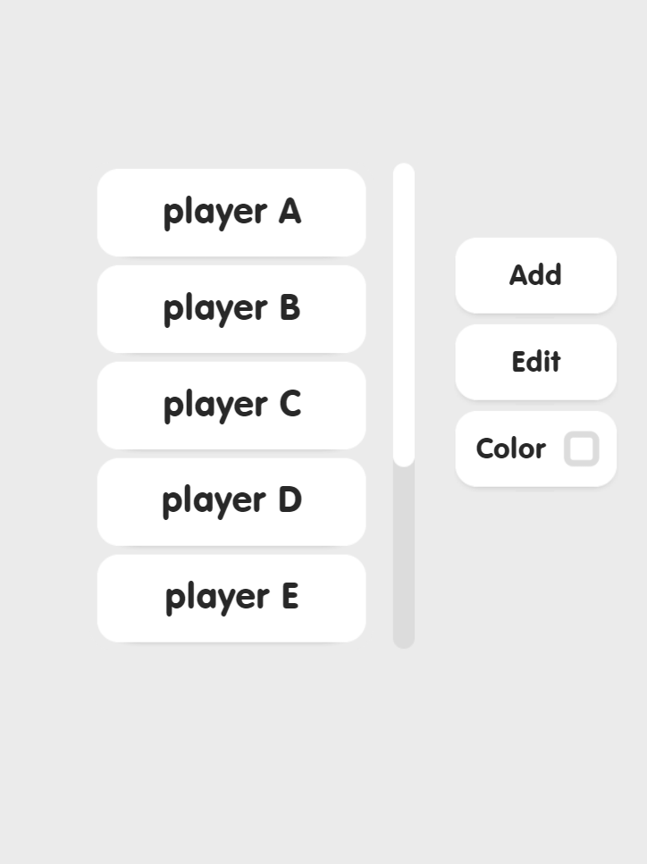 Fully customizable scrollable list 