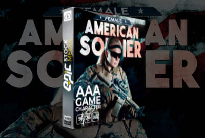 AAA Game Character American Soldier - Female 