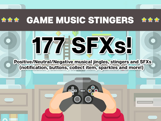 Game Music Stingers and UI SFX Pack 