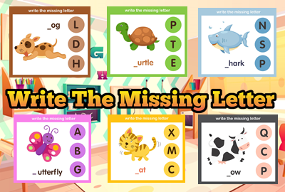 Write The Missing Letter For Kids - Educational Game 