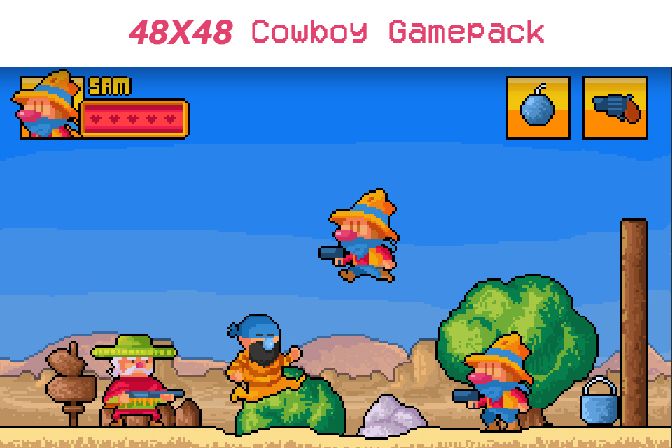 48x48 Western assets gamepack 