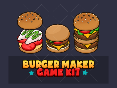 Burger maker game kit 