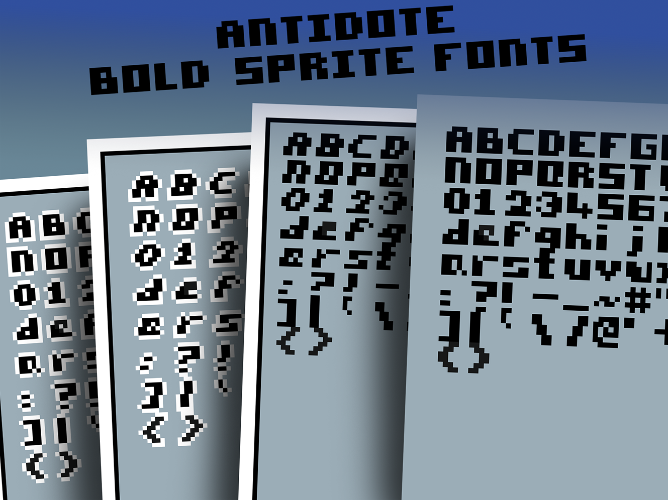 Antidote Bold Small Pixel Sprite Font x4 