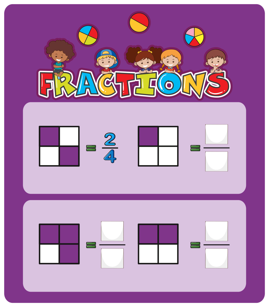 Simple Fractions Educational Game | Template 