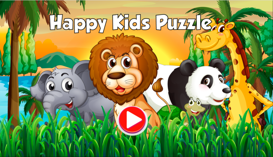 Happy Kids Puzzle - Jigsaw Puzzle Template 