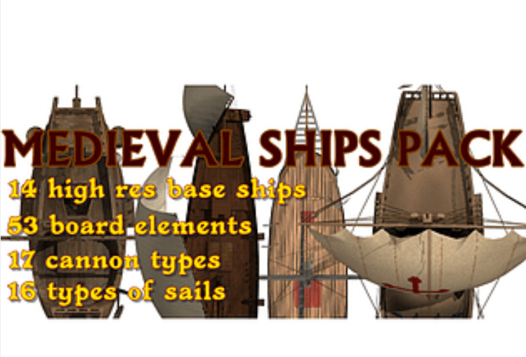 Medieval Ships Pack sprites UHD 