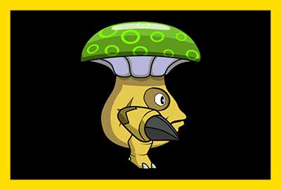 2d mushroom warrior character v2 : 2d platformer character assets 