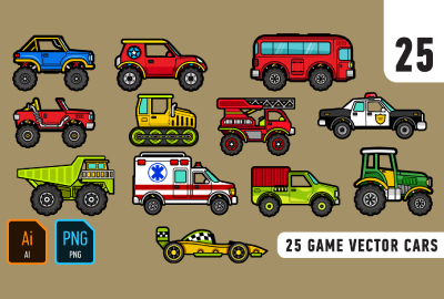 25 game vector cars 