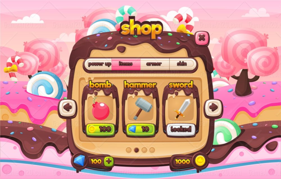 Chocolate Candy - Game GUI 