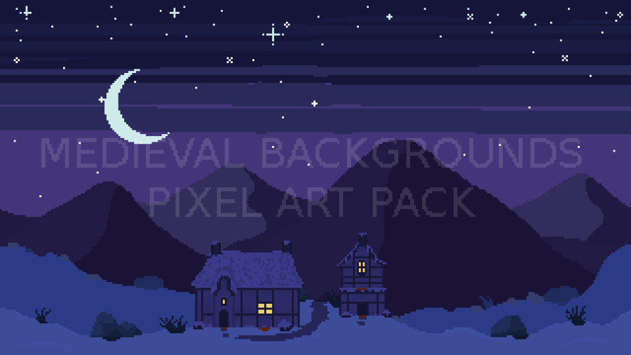 2D Pixel Art Medieval Backgrounds Pack 