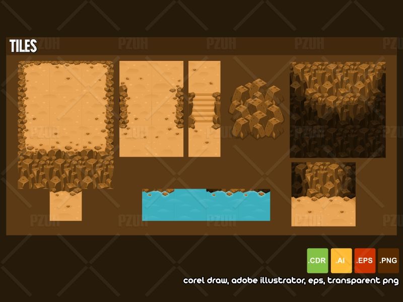 Barren Land - Top Down Tileset 