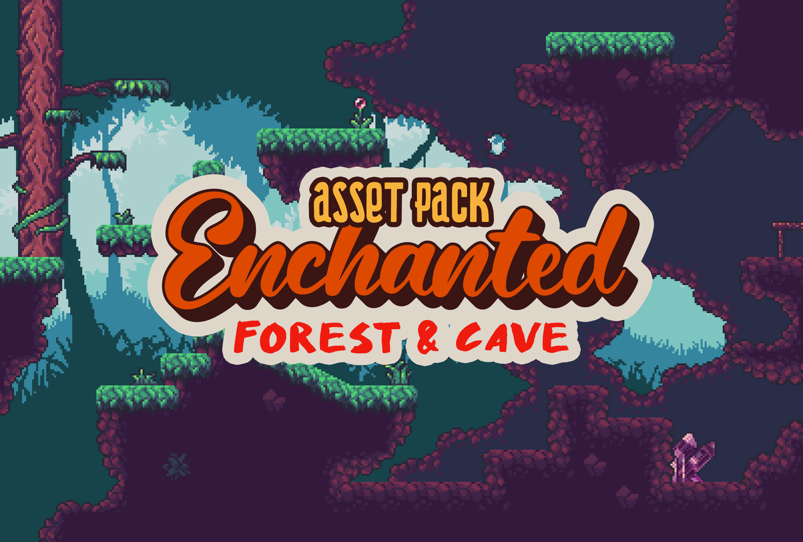 Enchanted Gem Forest & Cave Tilemap 