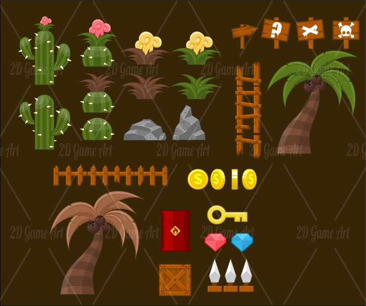 Egyptian Desert - Platformer Tileset 