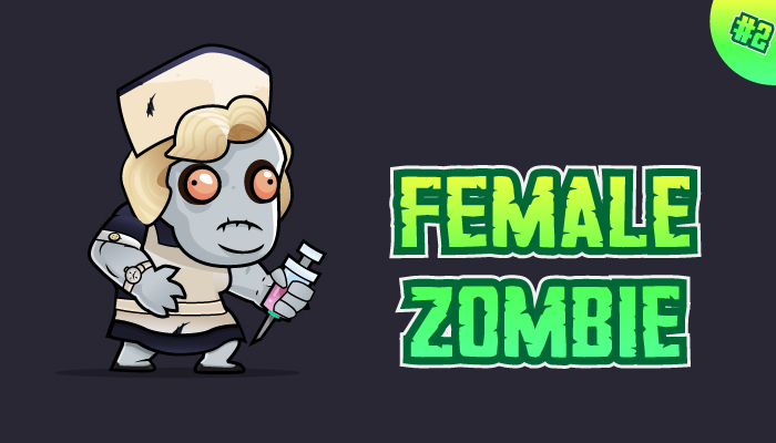 Female Zombie Character Sprites 02 