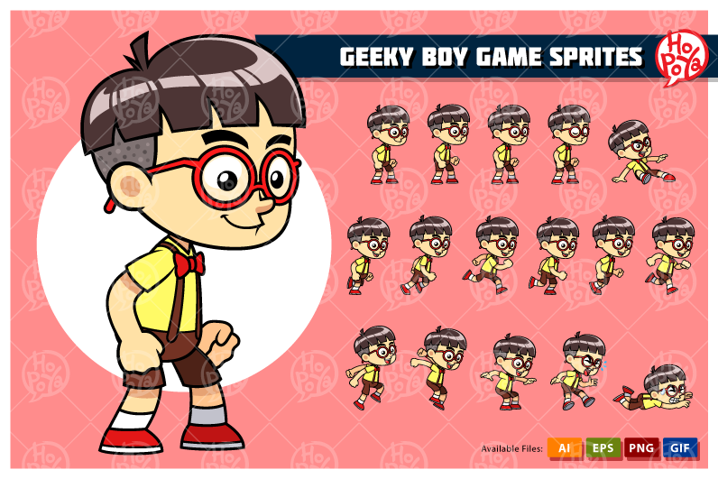 Geeky Boy Game Sprites 