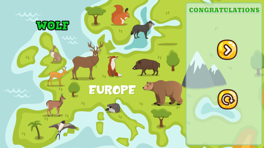 Animals Of The World - Educational Game 