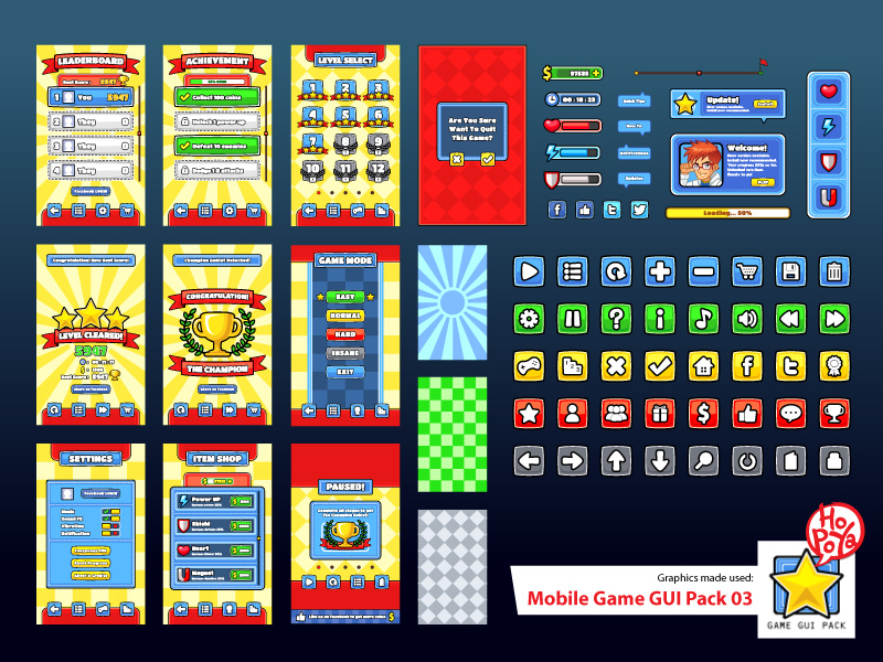 Mobile Game GUI Pack 03 