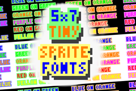 36 5x7 Tiny Sprite Font + Kerning 