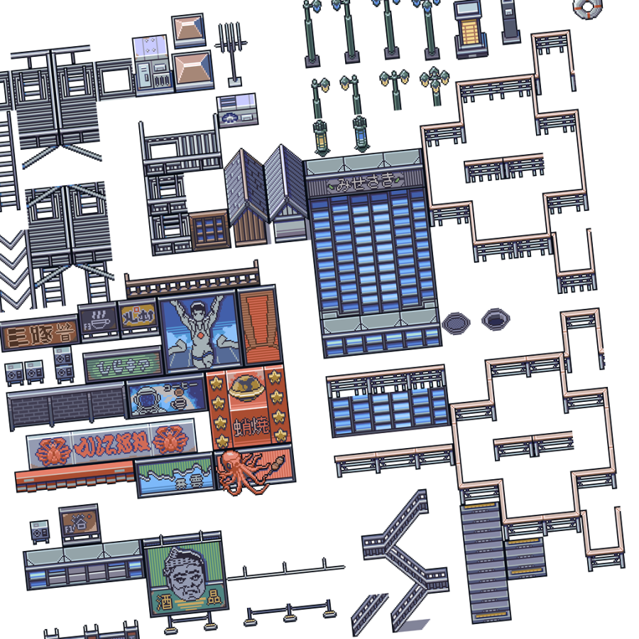 The Japan Collection: Dotonbori City Game Assets 