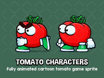 Animated tomato characters 