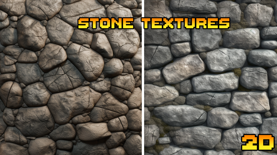 2d realistic stones (+ texture) 