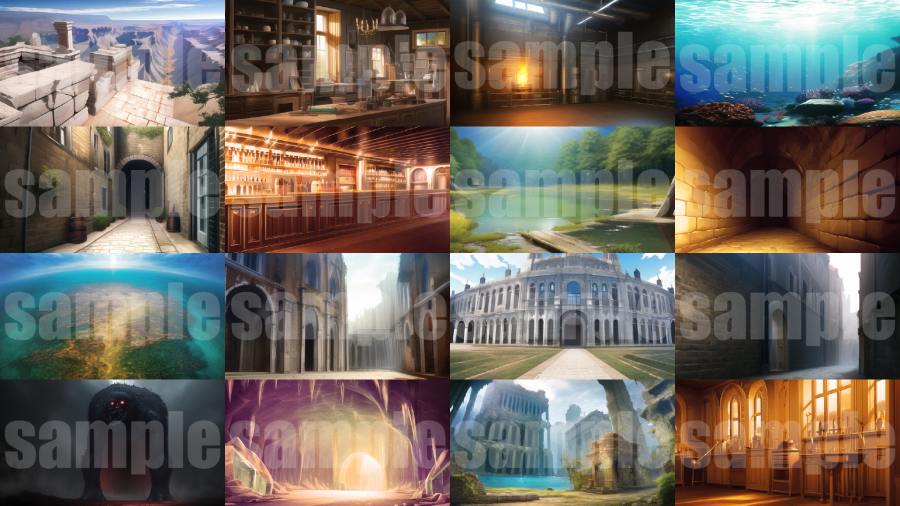 Fantasy Backgrounds 2【Shigural AI Materials】 