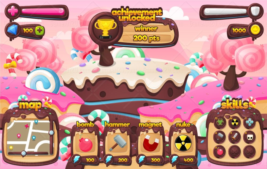 Chocolate Candy - Game GUI 