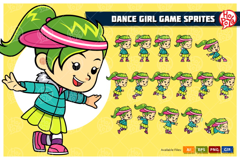 Dance Girl Game Sprites 