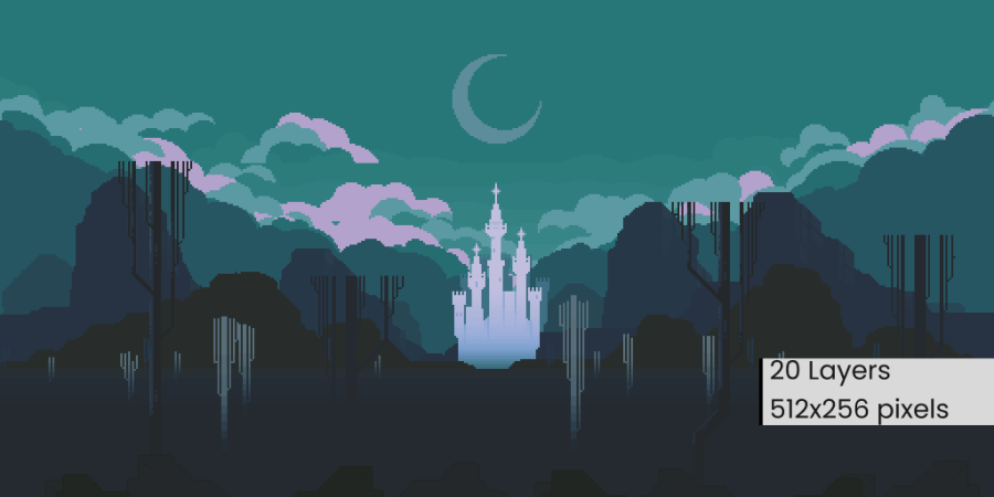 Pixel Art - Castle Backgrounds 