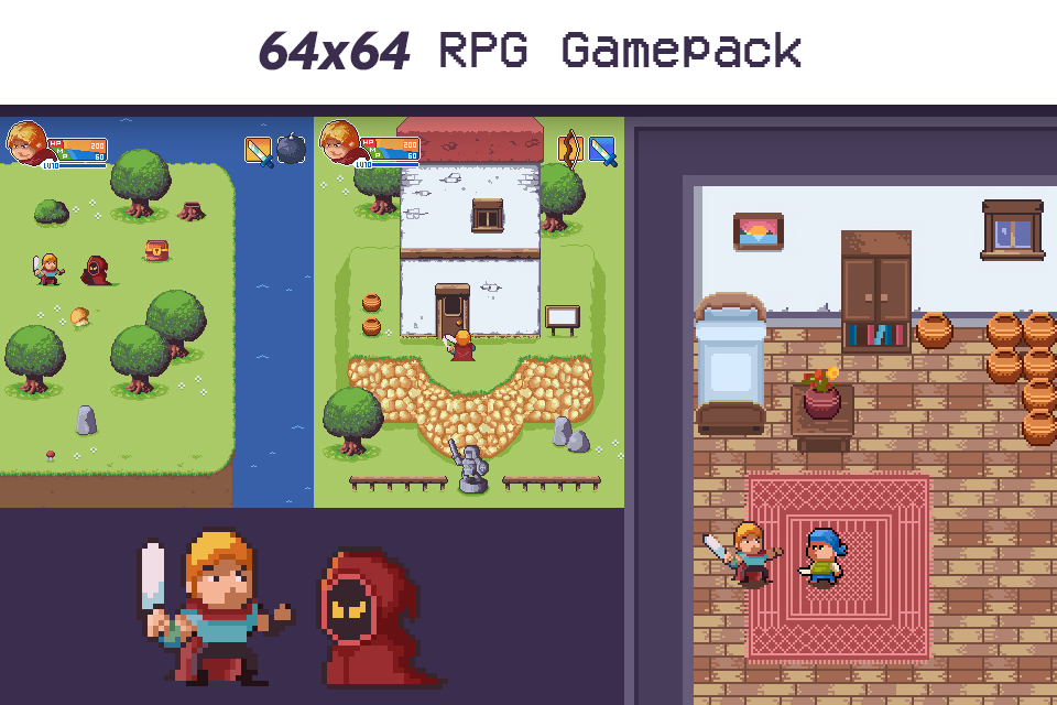 64X64 ACTION RPG GAMEPACK 