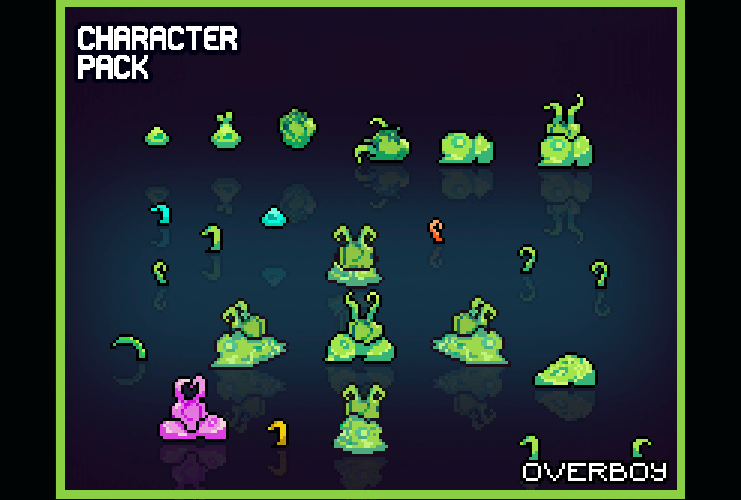 [CHARACTER PACK] SLIMES, BLOBS & TENTACLES (Pixel Art Animation Pack) 