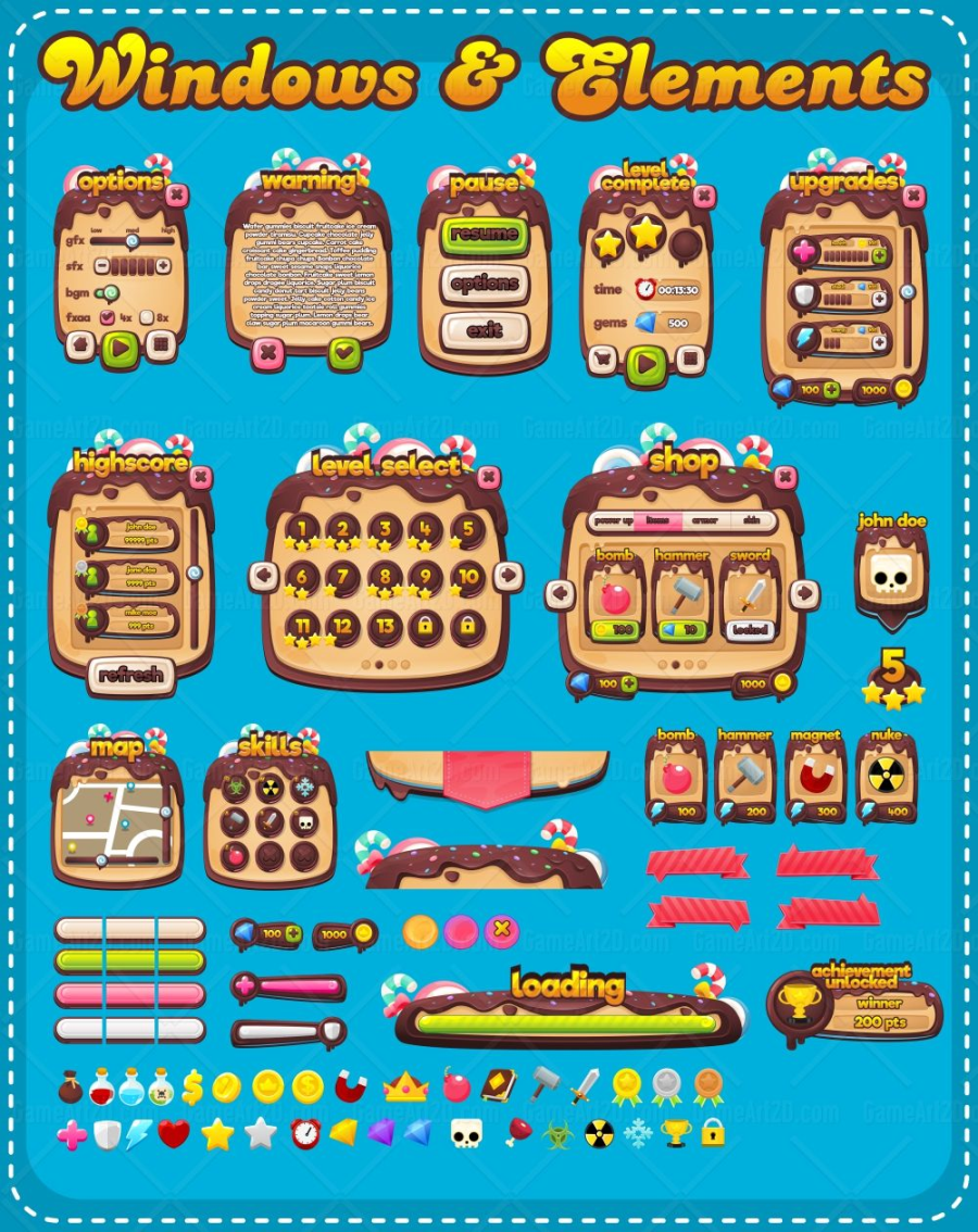 Chocolate Candy - Game GUI 