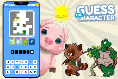 Guess The Character Word Puzzle Game + 50 Levels + InApp Purchase + Admob Ads 