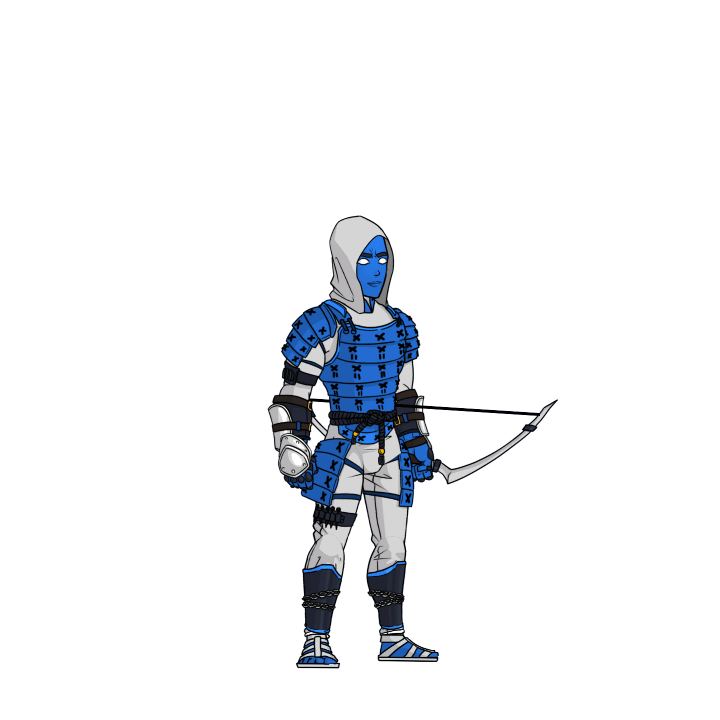 Blue hero character animation 